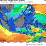 Peta potensi gelombang tinggi yang dirilis Badan Meteorologi Klimatologi, dan Geofisika (BMKG) pada Kamis (4/5/2023). (ANTARA/HO-BMKG)-1683173055