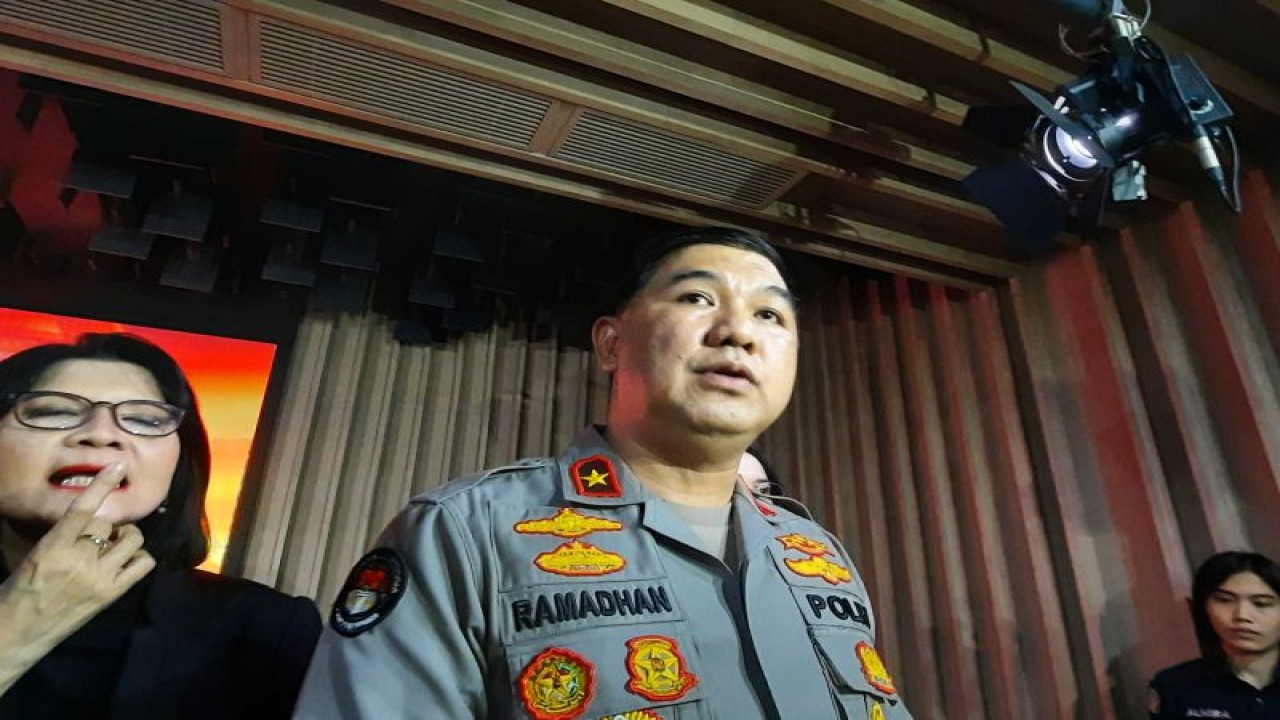 Kepala Biro Penerangan Masyarakat (Karo Penmas) Divisi Humas Polri Brigjen Pol. Ahmad Ramadhan, Kamis (25/5/2023). (ANTARA/Laily Rahmawaty)