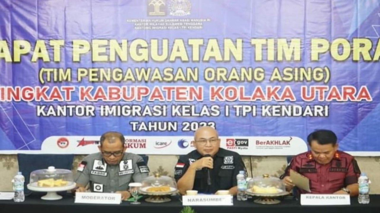 Rapat Penguatan Pengawasan Orang Asing di Kabupaten Kolut, Selasa (16/5/2023). Antara/HO-Pemkab Kolut.