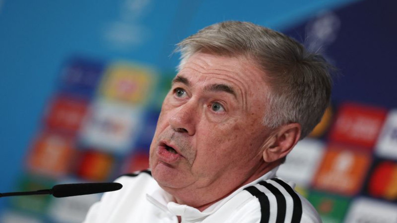 Pelatih Real Madrid asal Italia Carlo Ancelotti (AFP/PIERRE-PHILIPPE MARCOU)