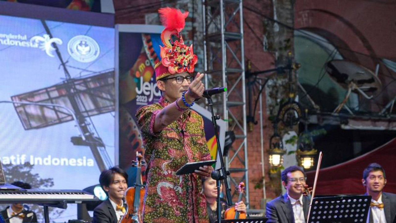 Kementerian Pariwisata dan Ekonomi Kreatif/Badan Pariwisata dan Ekonomi Kreatif (Kemenparekraf) berkolaborasi dengan Pemerintah Provinsi Jawa Tengah dan Pemerintah Kota Semarang menghadirkan "Semarak Jejaring Kabupaten/Kota (Jejakk) Kreatif Indonesia 2023" di kawasan Kota Lama, Semarang, Jum'at (19/05/23). ANTARA/ (HO Kemenparekraf)