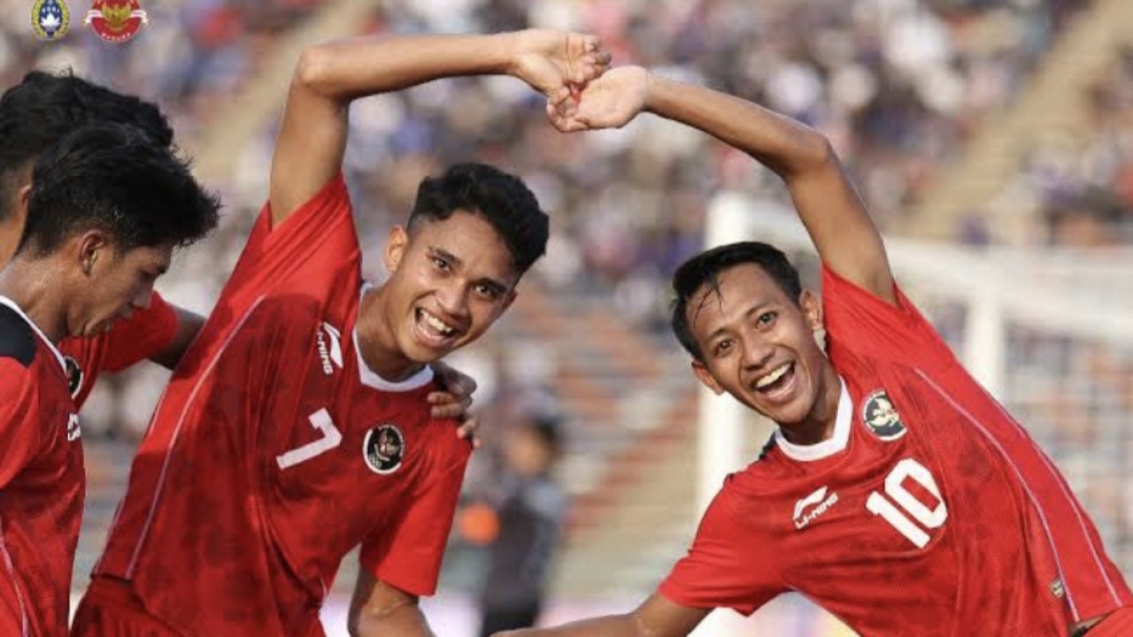 Selebrasi Timnas Indonesia U-22