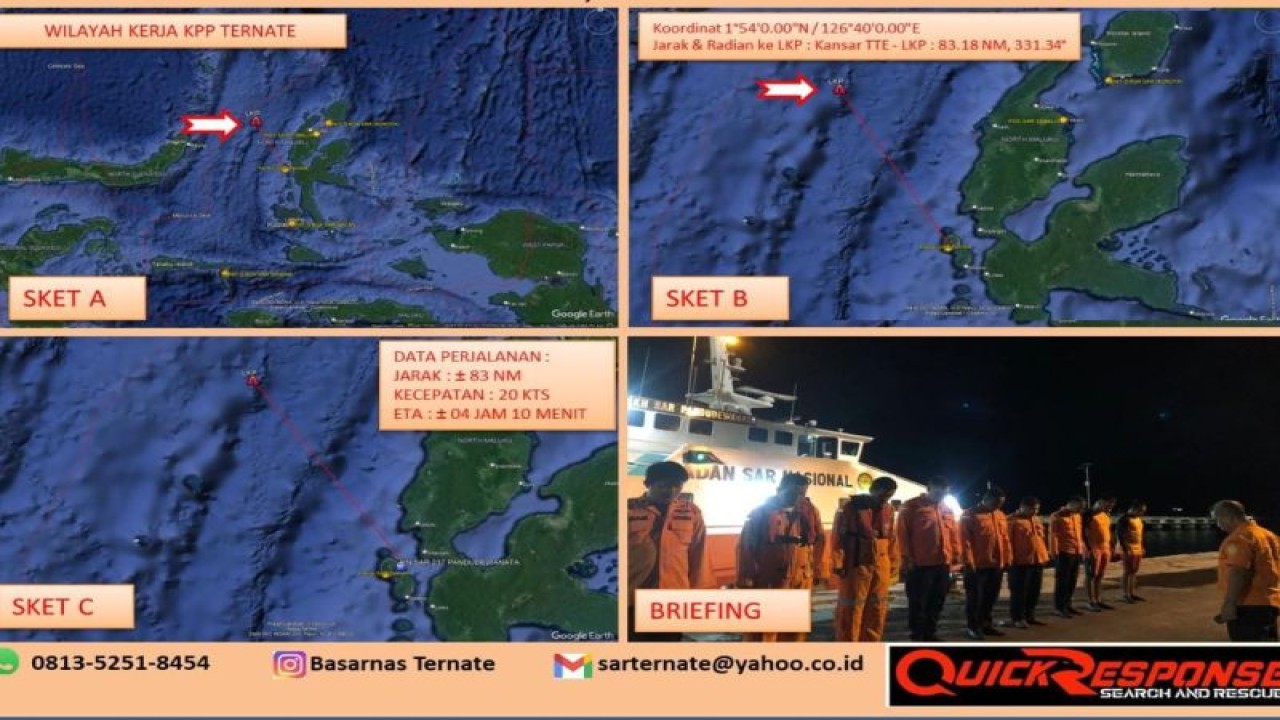 Basarnas Ternate, mencatat identitas kapal bernama Sabrina Fair, dengan bendera Liberia IMO: 9911630, MMSI OF SHIP: 636020909, Call Sign: 5LBH8, GT : 345151, Size: 200 x 32 m, kapal cargo dengan rute Jepang menuju AustraliaSeorang ABK kewarganegaraan asing hilang di perairan Ternate, Jumat (19/5/2023). ANTARA/Abdul Fatah