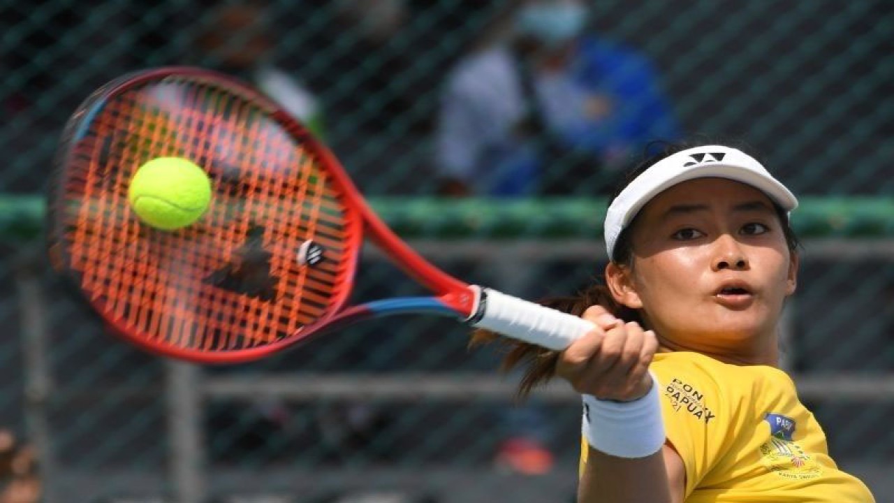 Arsip foto - Petenis Priska Madelyn Nugroho. (ANTARA FOTO/Akbar Nugroho Gumay/tom.)