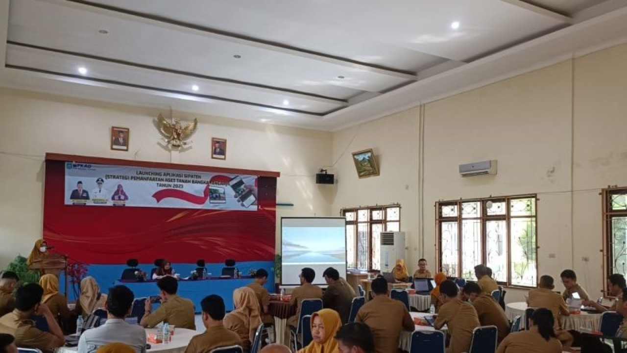 Bangka Tengah luncurkan aplikasi elektronik Sipaten untuk memudahkan mendata aset daerah, Selasa (27/6) (ANTARA/Ahmadi)