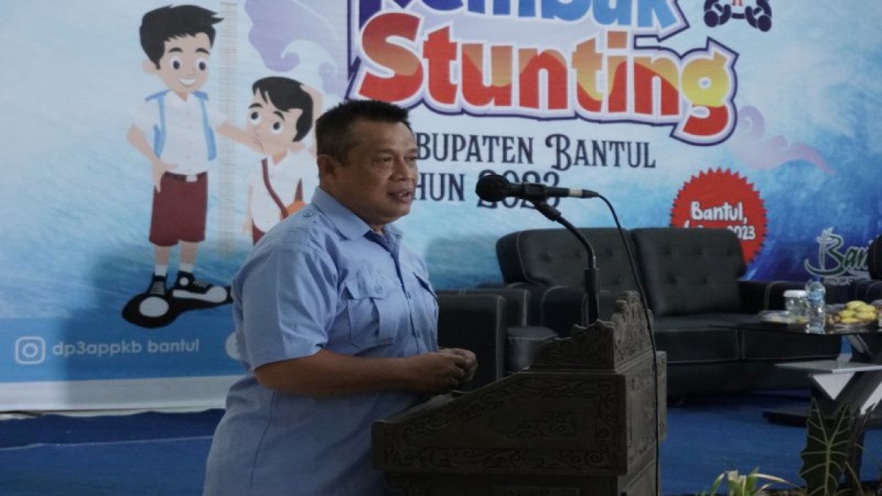 Wakil Bupati Bantul Joko Purnomo selaku Ketua Tim Percepatan Penurunan Stunting di Kabupaten Bantul, Daerah Istimewa Yogyakarta. (ANTARA/HO-Humas Pemkab Bantul)
