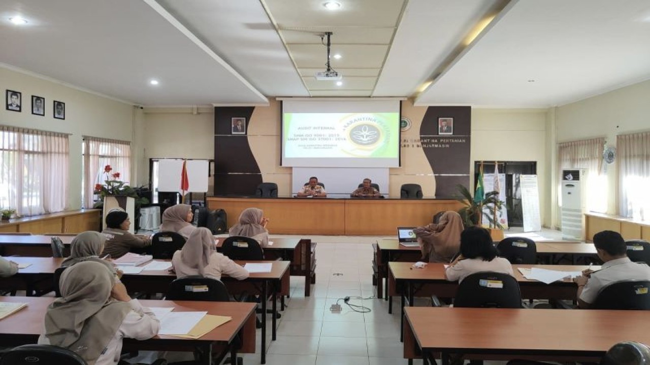 Balai Karantina Pertanian Kelas I Banjarmasin, Kalimantan Selatan (Kalsel) menggelar audit internal di Kota Banjarmasin, Kalimantan Selatan pada beberapa waktu lalu. (ANTARA/HO-BKP Banjarmasin)