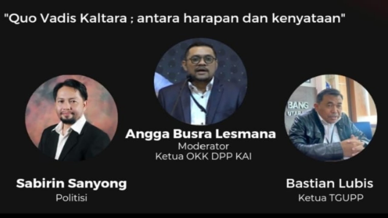 Debat terbuka antara Sabirin Sanyong dengan Bastian Lubis, Minggu (18/6/2023). (ANTARA/M Fikri Setiawan)