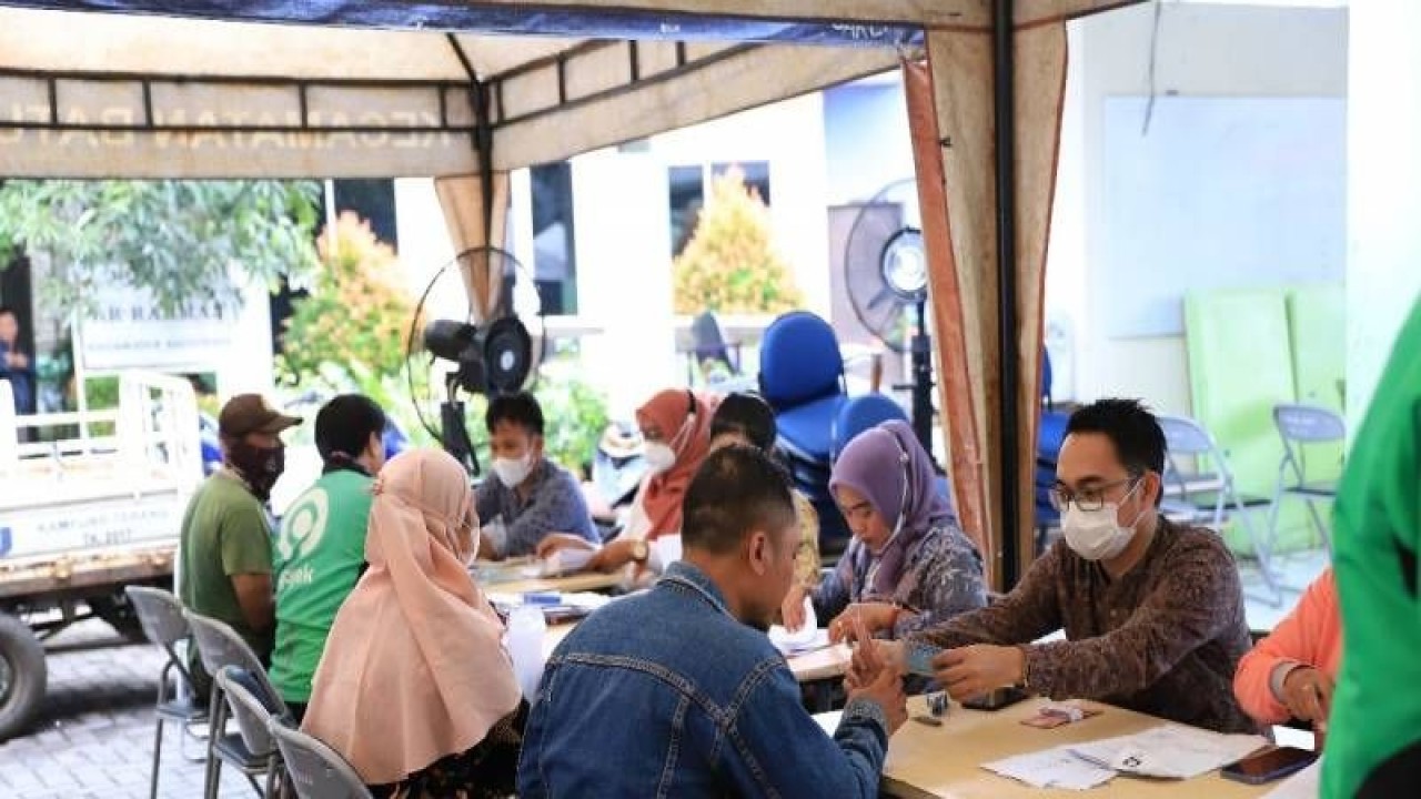 Dinas Sosial Kota Tangerang membuka stand dalam pendataan DKTS beberapa waktu lalu. ANTARA/HO