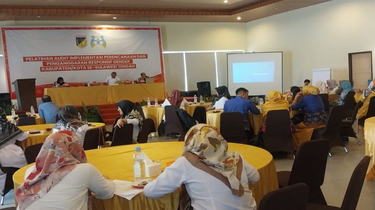 DP3A Sulteng pelatihan audit implementasi perencanaan dan penganggaran responsif gender, di Palu, Rabu (7/6/2023). (ANTARA/Muhammad Hajiji)