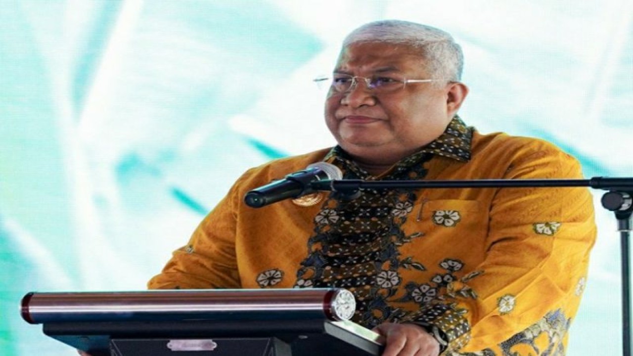 Gubernur Sultra Ali Mazi saat menghadiri silaturahmi dan Halal Bihalal Kerukunan Masyarakat Buton se-Jabodetabek di Jakarta, Minggu (4/6/2023) (ANTARA/HO-Jubir Gubernur Sultra)