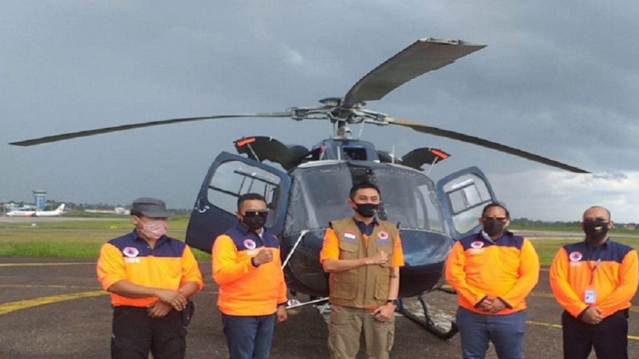 helikopter bantuan BNPB untuk penangganan karhutla di Jambi oleh BPBD setempat.(ANTARA/HO)