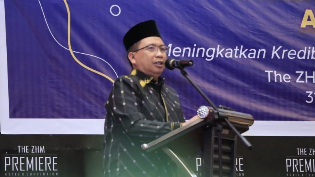 Direktur Bina Kantor Urusan Agama dan Keluarga Sakinah (KUA KS) Kementerian Agama Zainal Mustamin menekankan pentingnya Simkah di Padang. (ANTARA/HO-Humas Kemenag Sumbar).