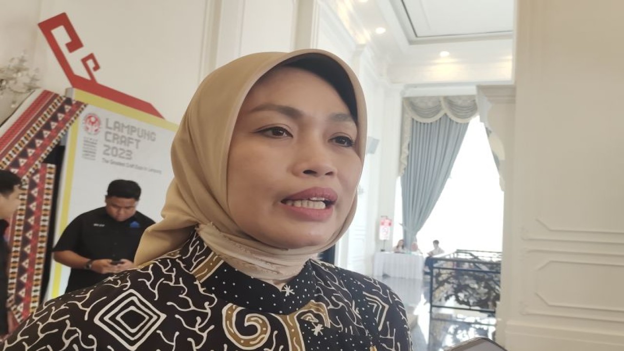 Kepala Dinas Pemberdayaan Perempuan dan Perlindungan Anak Provinsi Lampung Fitrianita Damhuri. (ANTARA/Ruth Intan Sozometa Kanafi)