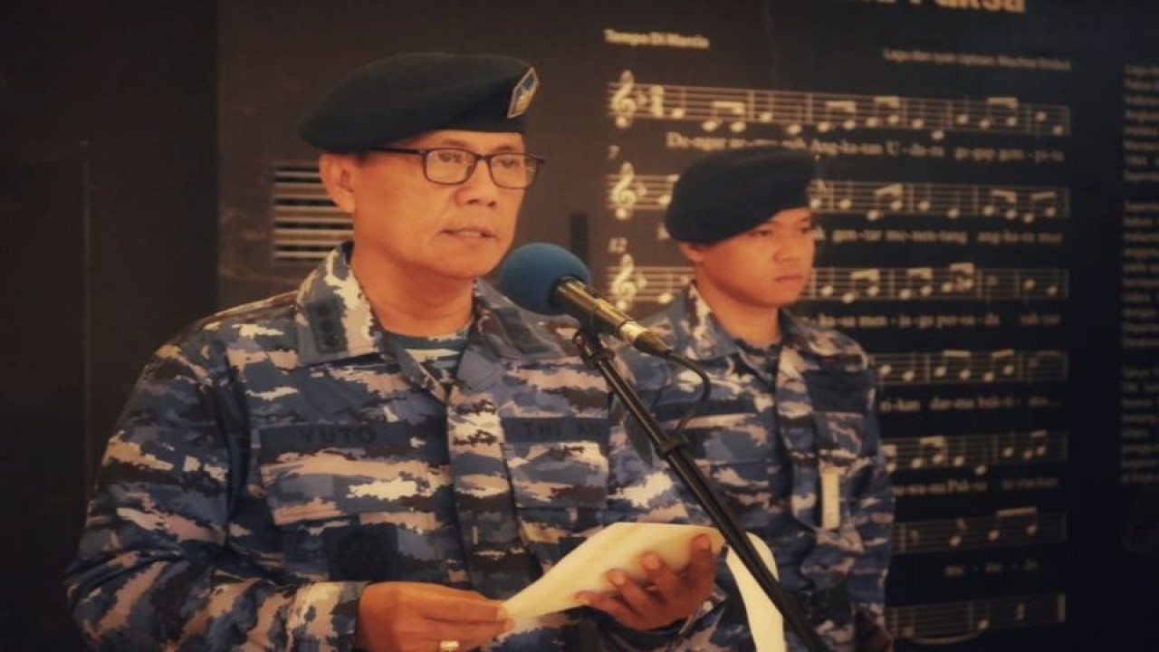 Kepala Museum Pusat TNI AU Dirgantara Mandala (Muspusdirla) Kolonel (Sus) Yuto Nugroho saat upacara 17an di Muspusdirla Lanud Adisutjipto Yogyakarta, Senin (19/6/2023) (FOTO ANTARA/HO- Humas Lanud Adisutjipto Yogyakarta)