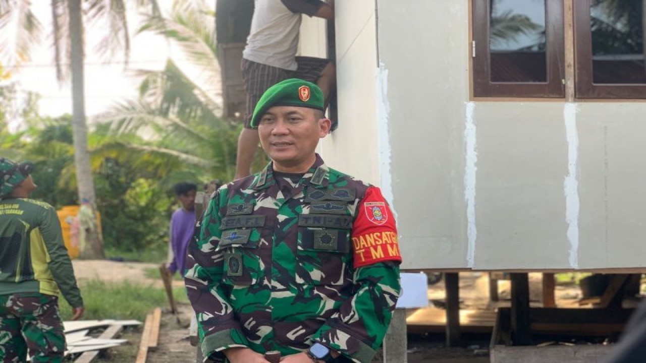 Komandan Kodim 0907/Tarakan Letkol Inf Reza Fajar Lesmana selaku Dansatgas TMMD ke 116 Tarakan. ANTARA/HO-Pendim 0907/Tarakan.