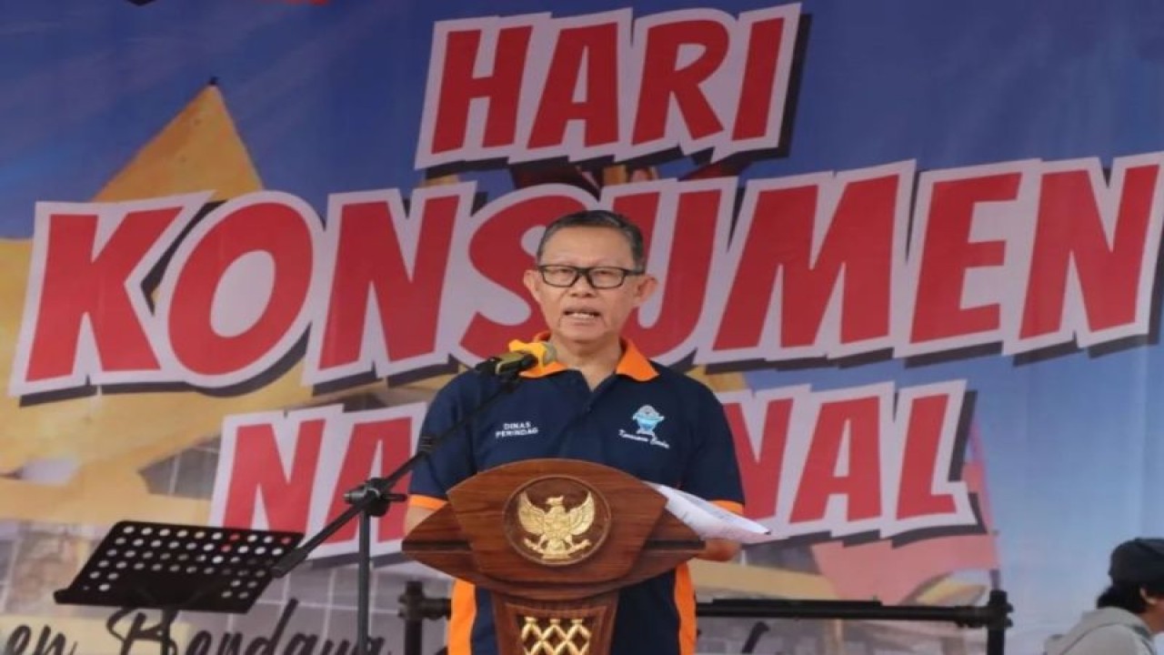 Sekretaris Daerah Provinsi Lampung Fahrizal Darminto saat memberi sambutan di acara Harkonas Lampung. ANTARA/HO-Pemprov Lampung