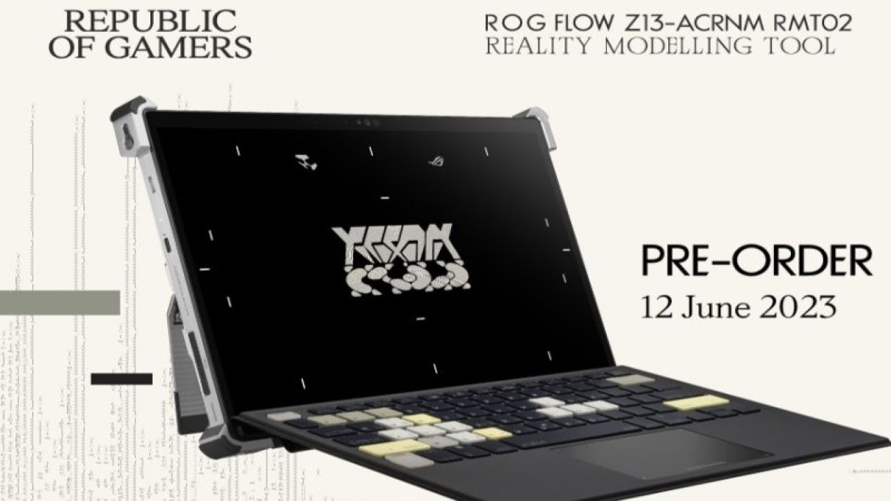 Produk laptop ROG Flow Z13-ACRNM RMT02 hasil kerja sama ASUS ROG dan ACRONYM. (ANTARA/HO/ASUS ROG)
