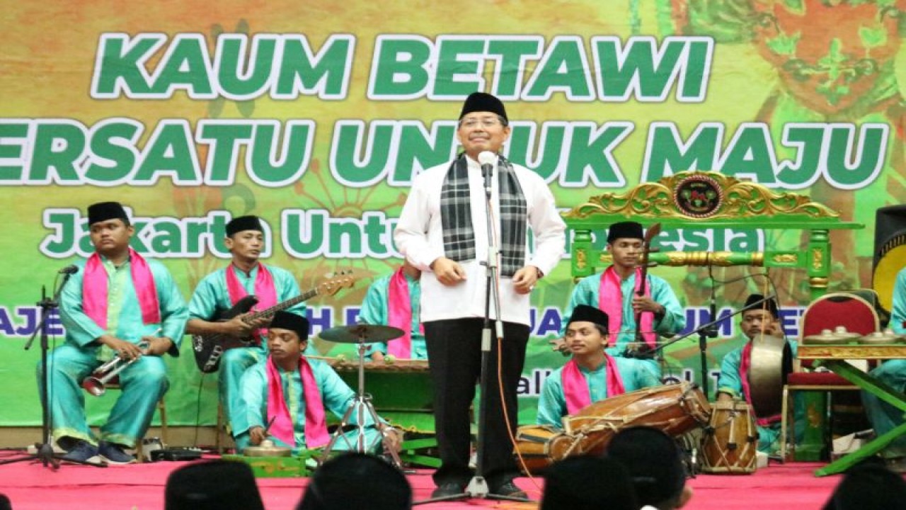 Ketua Majelis Amanah Persatuan Kaum Betawi (MAPKB) H. Marullah Matali dalam kegiatan bertema Betawi, Jakarta, Kamis (8/6/2023). ANTARA/HO-Majelis Amanah Persatuan Kaum Betawi