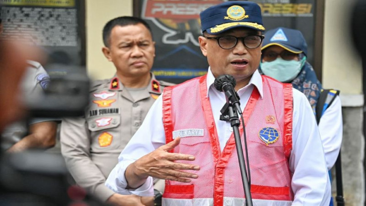 Menhub Budi Karya Sumadi. ANTARA/HO-Biro Komunikasi dan Informasi Publik (BKIP) Kemenhub