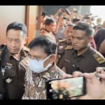 Menkominfo nonaktif Johnny G. Plate tiba di ruang sidang Pengadilan Tipikor Jakarta, Selasa (27/6/2023). (ANTARA/Putu Indah Savitri)-1687849452
