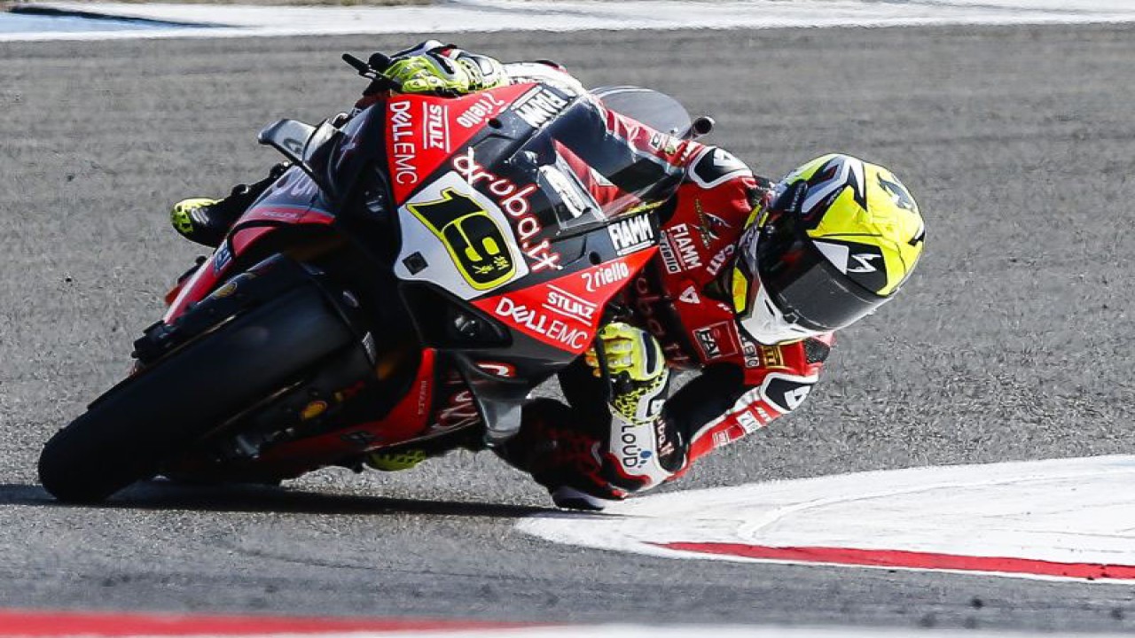 Pebalap Aruba.It Racing Alvaro Bautista (Photo by Vincent Jannink / ANP / AFP) / Netherlands OUT (AFP/VINCENT JANNINK)