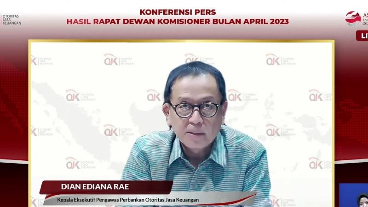 Tangkapan layar Kepala Eksekutif Pengawas Perasuransian, Lembaga Penjamin dan Dana Pensiun Otoritas Jasa Keuangan (OJK) Ogi Prastomiyono  dalam konferensi pers daring, Jumat (6/5/2023). (ANTARA/Sanya Dinda)