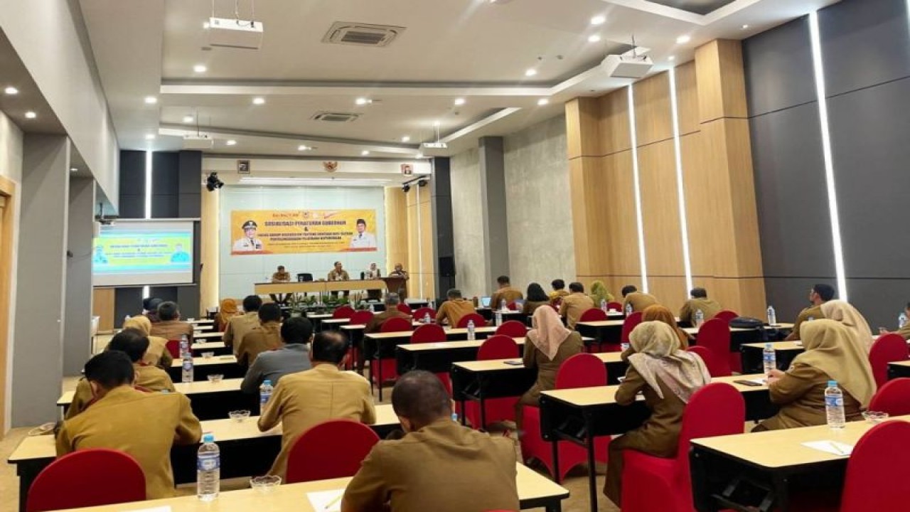 Pelaksanaan sosialisasi Peraturan Gubernur (Pergub) Nomor 64 tentang Penyelenggaraan dan Rencana Aksi Daerah Pelayanan Kepemudaan di Kalimantan Selatan tahun 2022-2026 di Kota Banjarmasin, Selasa (13/6/2023). (ANTARA/HO-Pemprov Kalsel)