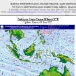 Peta kondisi cuaca di wilayah Nusa Tenggara Barat (ANTARA/BMKG)-1686215400