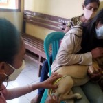 Petugas melakukan vaksinasi anjing di Flores. ANTARA/Fransiska Nuka-1686123113