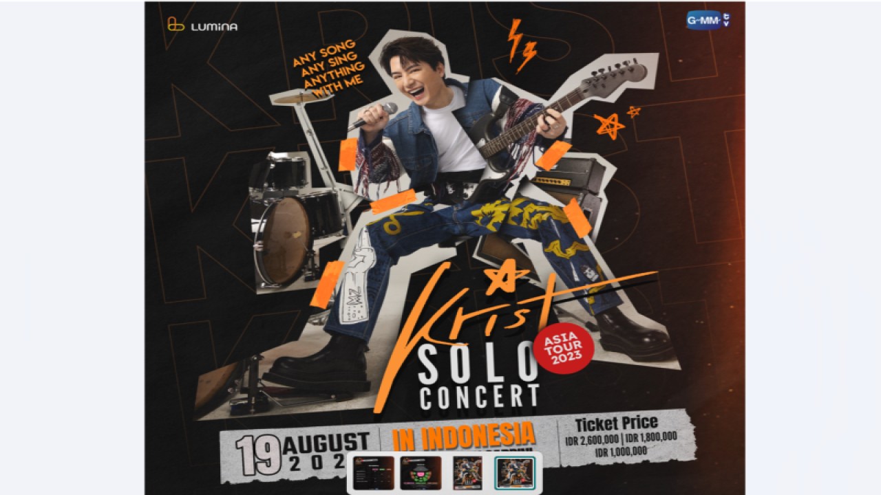 Poster acara "KRIST SOLO CONCERT ASIA TOUR 2023 IN INDONESIA!" (ANTARA/Lumina Entertainment)
