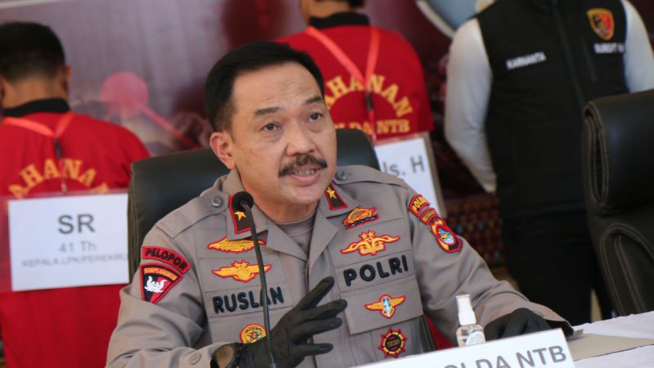 Wakapolda NTB yang sekaligus menjadi Kasatgasda TPPO NTB Brigjen Polisi Ruslan Aspan. (ANTARA/Dhimas B.P.)
