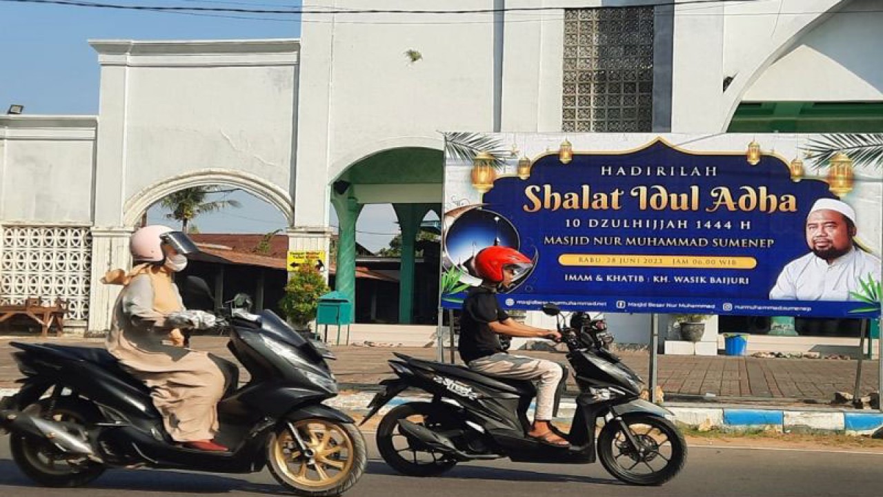 Salah satu lokasi shalat Id Muhammadiyah di Kabupaten Sumenep, Madura, Jatim, Selasa (27/6/2023). (FOTO ANTARA/Slamet Hidayat)
