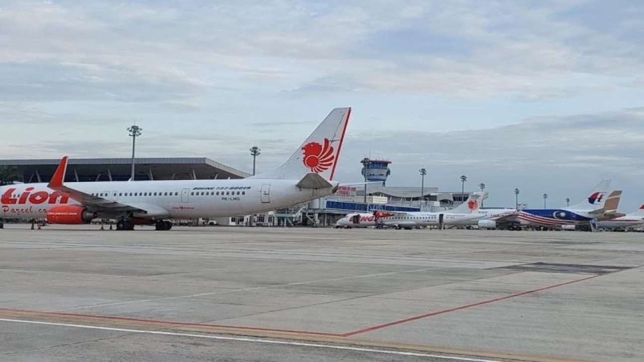 Suasana Bandara SSK II Pekanbaru belum lama ini. ANTARA/HO-AP II