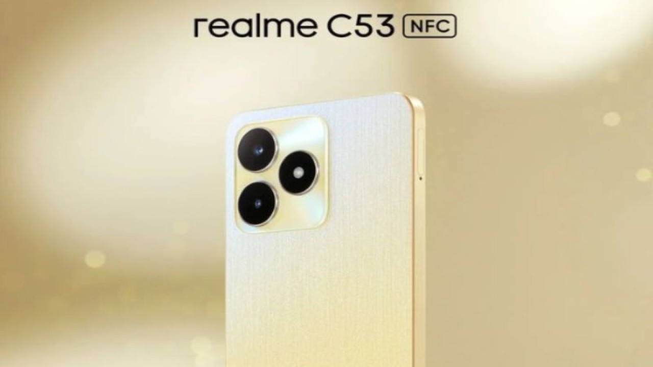 Tampilan ponsel realme C53 NFC. (instagram.com/realmeindonesia)