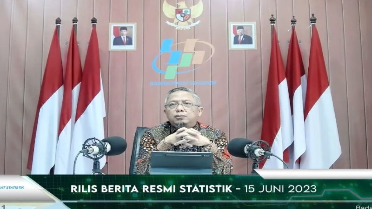 Tangkapan layar Deputi Bidang Neraca dan Analisis Statistik BPS Moh. Edy Mahmud. (ANTARA/Youtube BPS Statistics)