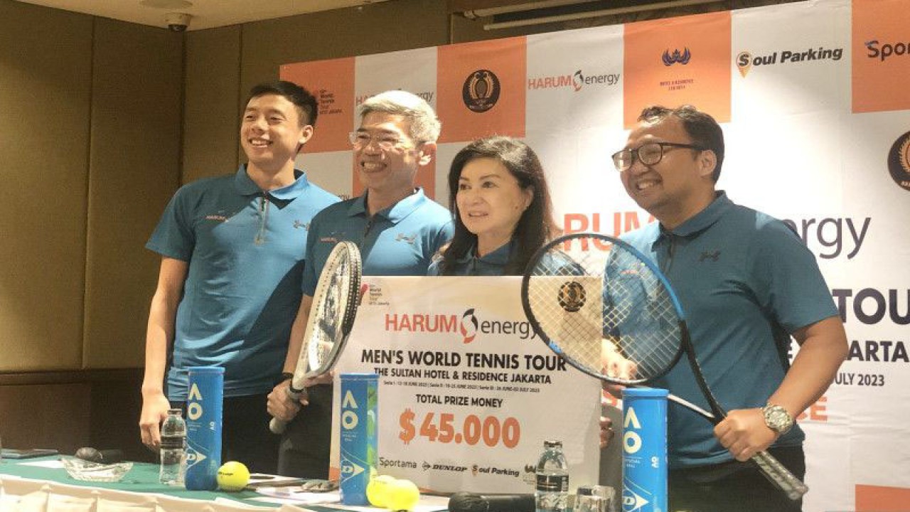 tenis internasional bertajuk ‘Harum Energy Men's World Tennis Tour’ yang akan digelar sebanyak tiga seri mulai 10 Juni - 2 Juli