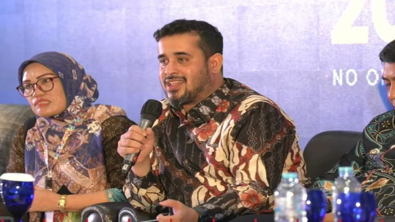Wali kota Probolinggo Habib Hadi Zainal Abidin memberikan paparan terkait pembangunan kota inklusif dalam Forum Kemitraan Australia-Indonesia Menuju Masyarakat Inklusif di Jakarta, Selasa (20/6/2023). (ANTARA/HO-Diskominfo Kota Probolinggo)