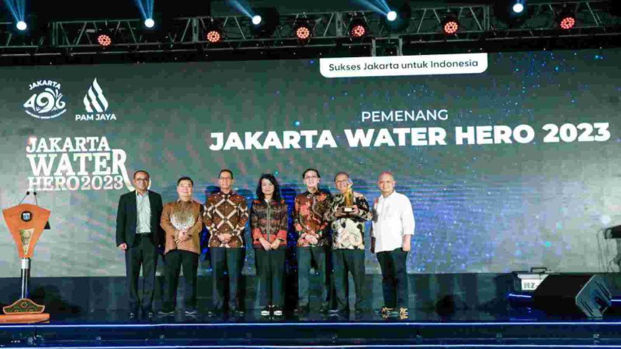 Acara Jakarta Water Hero Award 2023 yang digelar PAM Jaya di Jakarta International Equestrian Park, Pulomas, Jakarta Timur, Selasa (21/6/2023). (ANTARA/Ho/PPID DKI Jakarta)