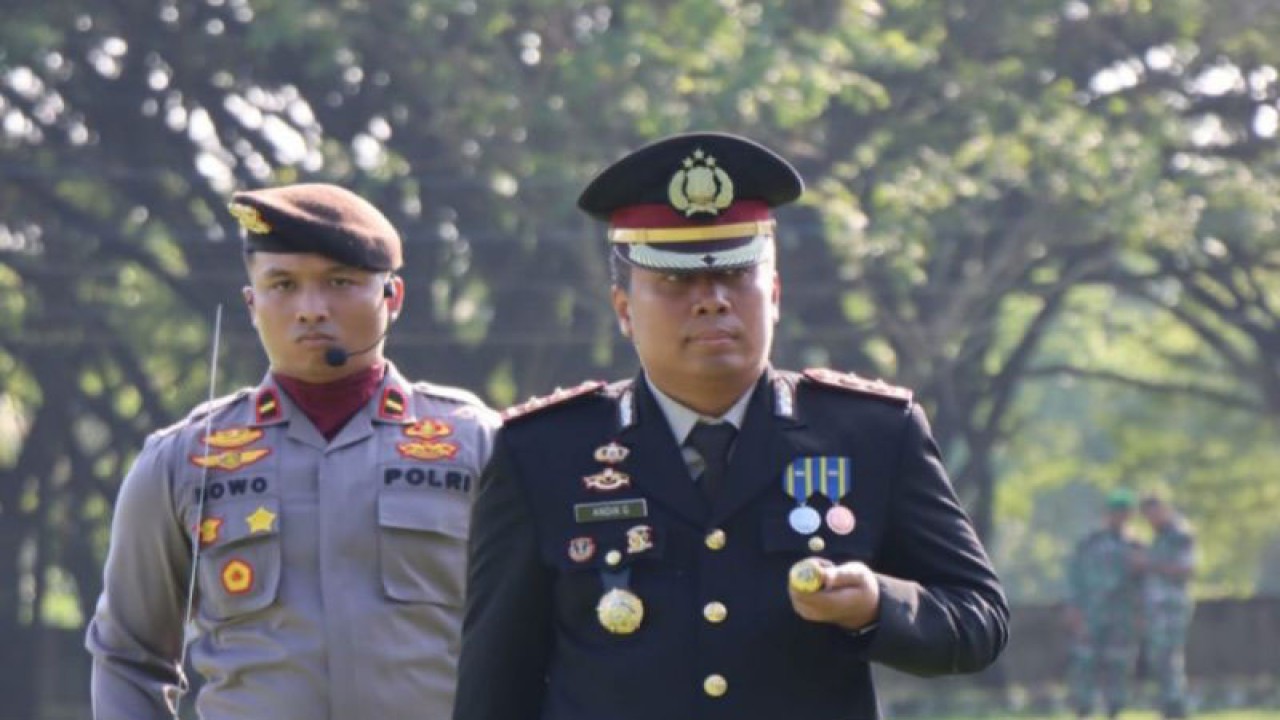 Kapolres Gorontalo Utara AKBP Andik Gunawan terkait penertiban lokasi judi sabung ayam. (ANTARA/Susanti Sako)