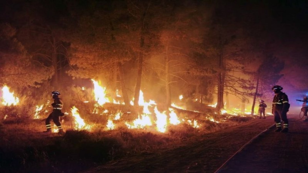 Arsip - Kebakaran hutan di Spanyol, Eropa selatan. (ANTARA/Xinhua)