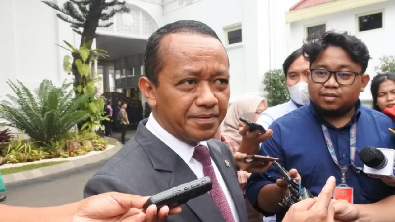 Menteri Investasi/Kepala Badan Koordinasi Penanaman Modal (BKPM) Bahlil Lahadalia saat ditemui di Istana Kepresidenan Jakarta, Selasa (25/7/2023). ANTARA/Indra Arief Pribadi