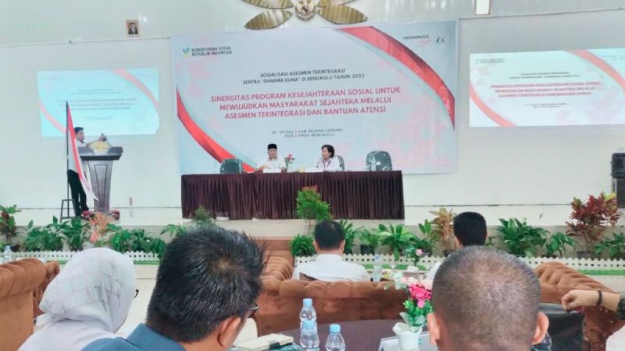Sosialisasi asesmen terintegrasi dan bantuan atensi yang digelar Sentra Dharma Guna Bengkulu di Kabupaten Rejang Lebong, Rabu, (26/7/2023). ANTARA/Nur Muhamad