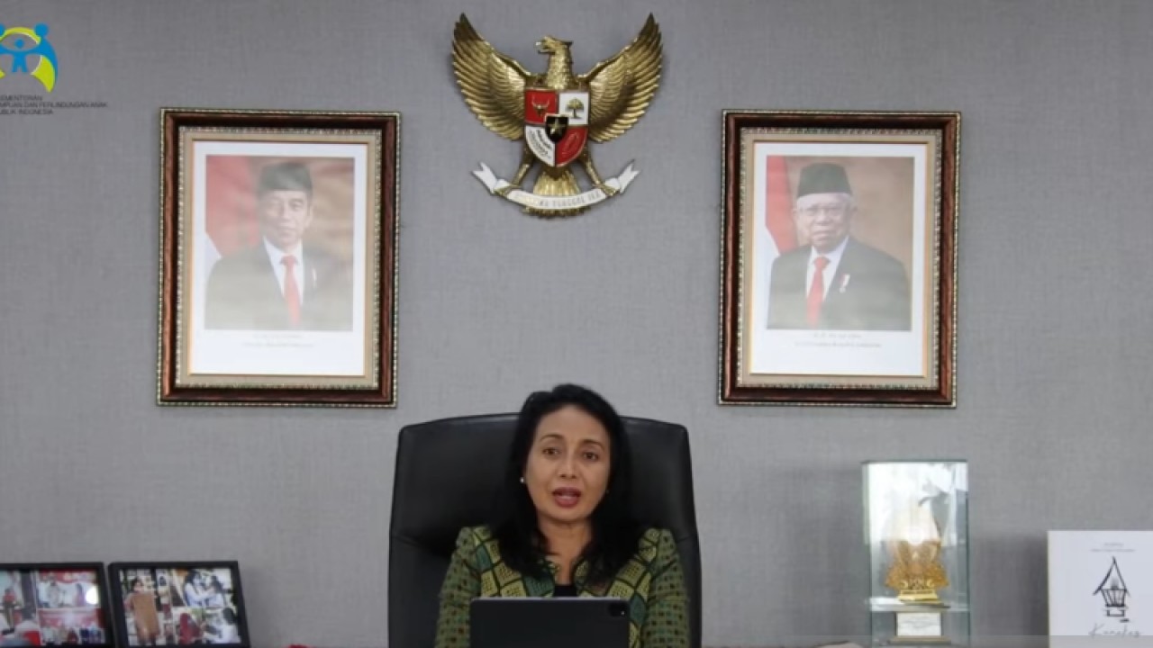 Menteri Pemberdayaan Perempuan dan Perlindungan Anak Bintang Puspayoga. (ANTARA/ Anita Permata Dewi)