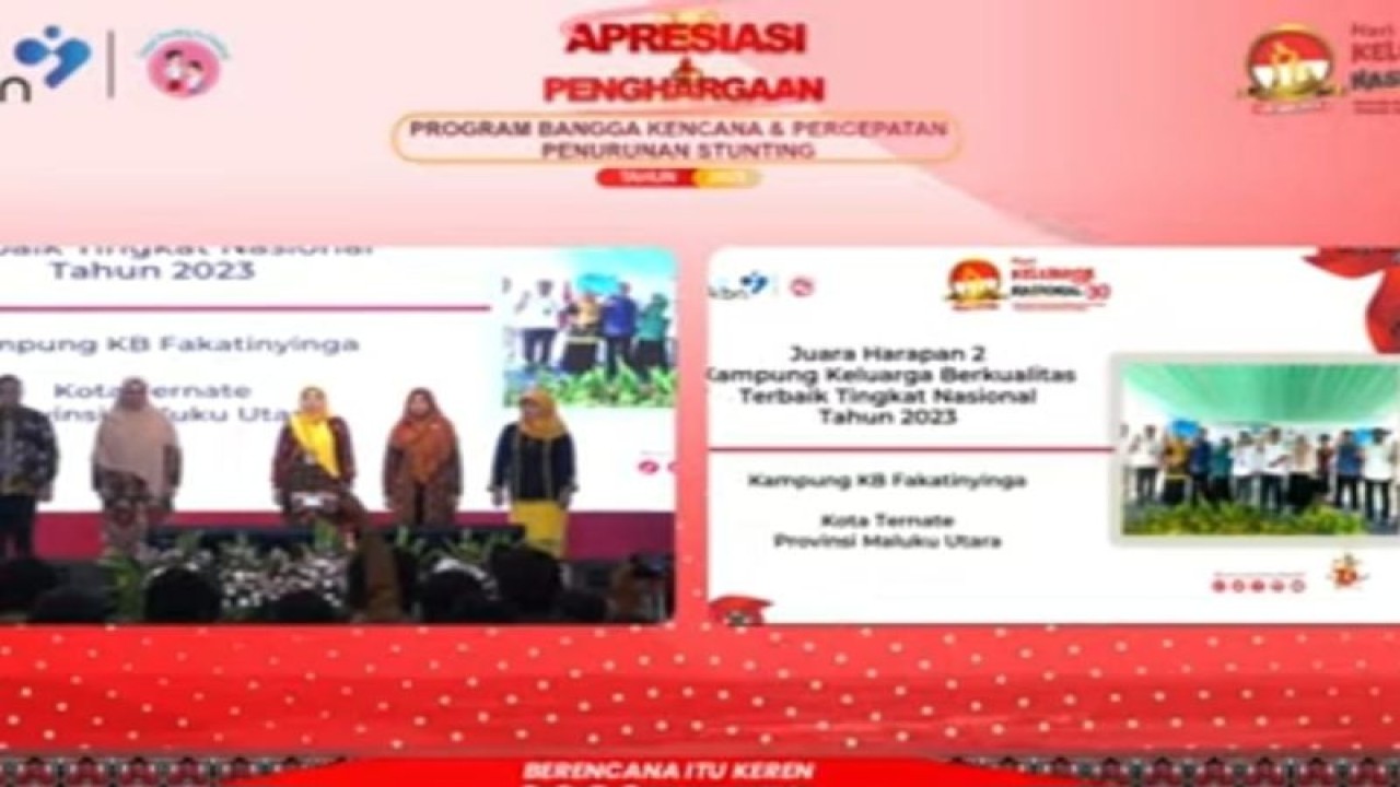 BKKBN Malut meraih sejumlah penghargaan pada peringatan hari keluarga Nasional (Harganas) yang berlangsung di Palembang Sumatera Selatan, Rabu (5/7/2023). (ANTARA/Abdul Fatah (Abdul Fatah)