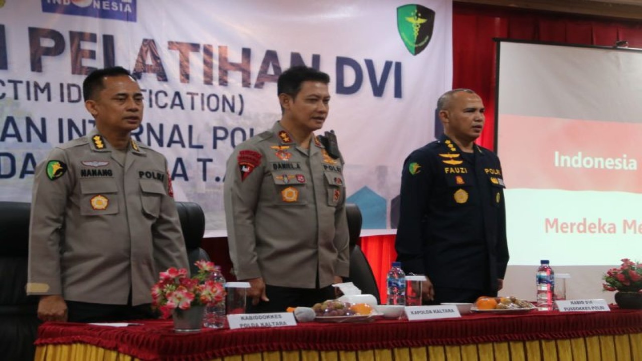 Kapolda Kalimantan Utara Irjen Pol Daniel Adityajaya saat  membuka Sosialisasi DVI bagi jajaran Polda Kaltara di Tarakan, Kamis (27/7). ANTARA/HO-Humas Polda Kaltara.