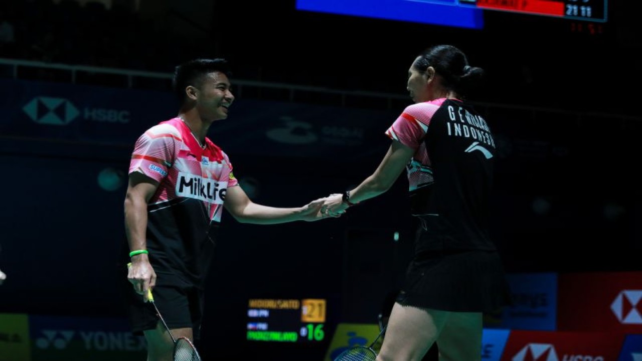Ganda campuran Dejan Ferdinansyah/Gloria Emanuelle Widjaja menuju babak 16 besar Korea Open 2023 setelah mengalahkan Yang Po-Hsuan/Hu Ling Fang (Taiwan), Rabu. (ANTARA/HO-PP PBSI)