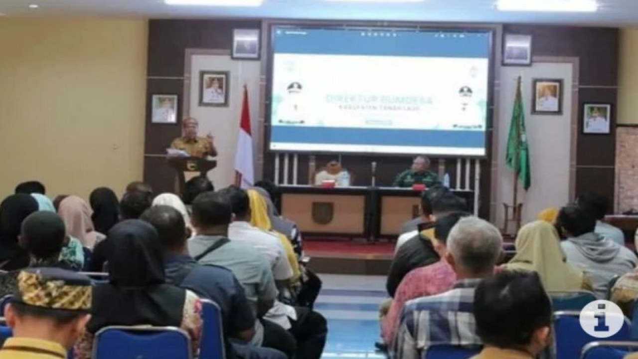 DPMD Tanah Laut menggelar rapat koordinasi Direktur Bumdes se-Tanah Laut Tahun 2023, di Gedung Sarantang Saruntung. (ANTARA/HO-Diskominfo Tanah Laut)