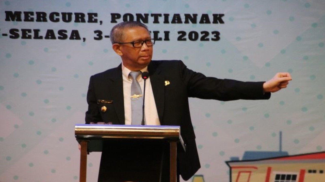 Gubernur Kalbar Sutarmidji di Pontianak (3/7/2023). (ANTARA/Rendra Oxtora)
