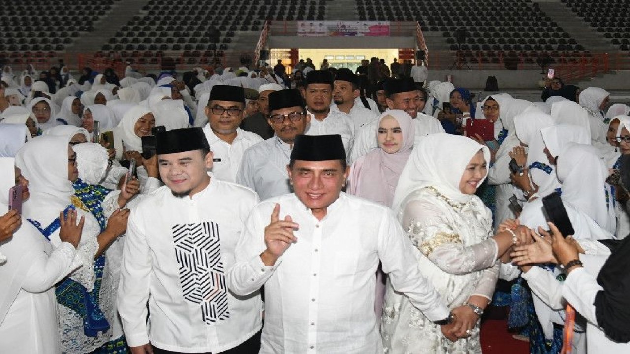 Gubernur Sumatera Utara, Edy Rahmayadi saat menghadiri acara Tabligh Akbar Sumut Bermartabat di Medan, Jumat (21/7/2023) (FOTO ANTARA/HO-Humas Pemprov Sumut)